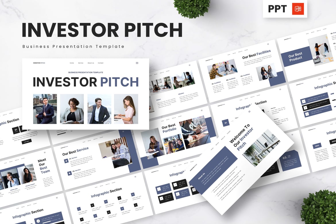 Template Presentasi Investor - Powerpoint untuk Bisnis yang Menarik