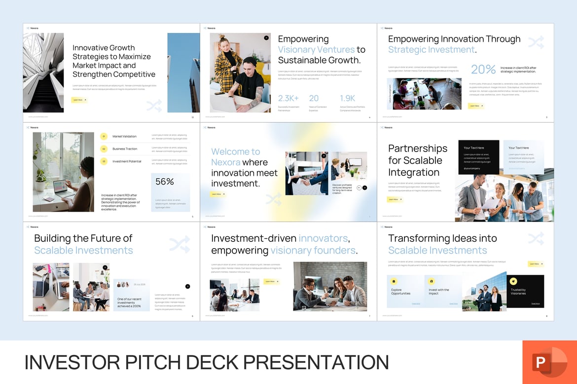 Template PowerPoint Pitch Deck Investor Profesional