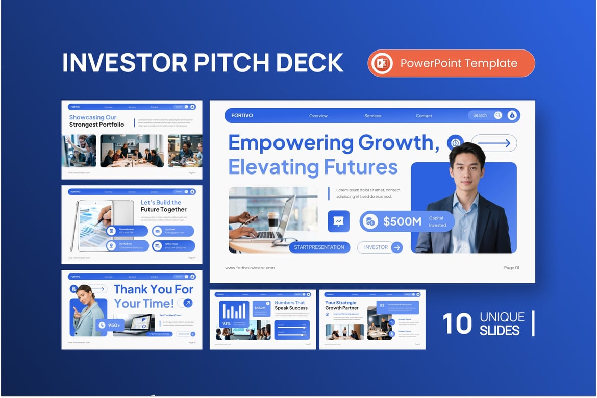 Template Presentasi Pitch Investor PowerPoint yang Menarik