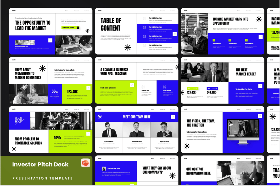 Template PowerPoint Pitch Deck untuk Investor yang Menarik