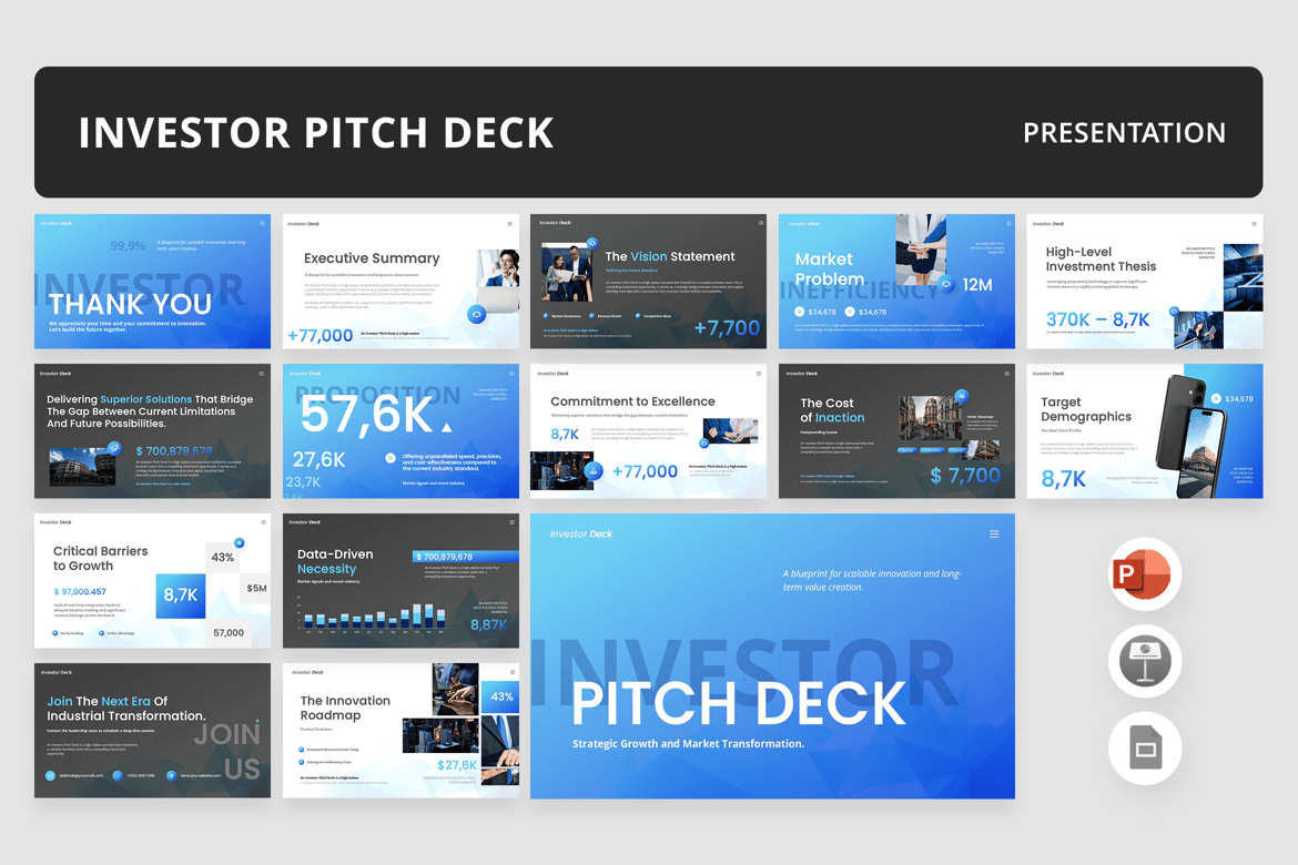 Template Presentasi Pitch Investor yang Menarik dan Profesional