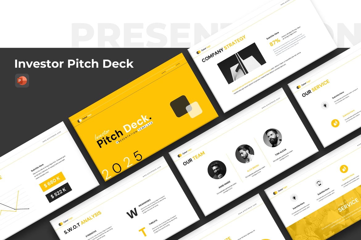 Template PowerPoint Pitch Deck untuk Investor yang Menarik