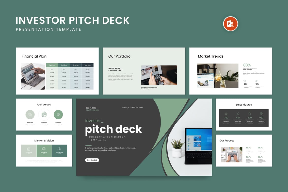Template Presentasi Investor PowerPoint yang Menarik dan Profesional