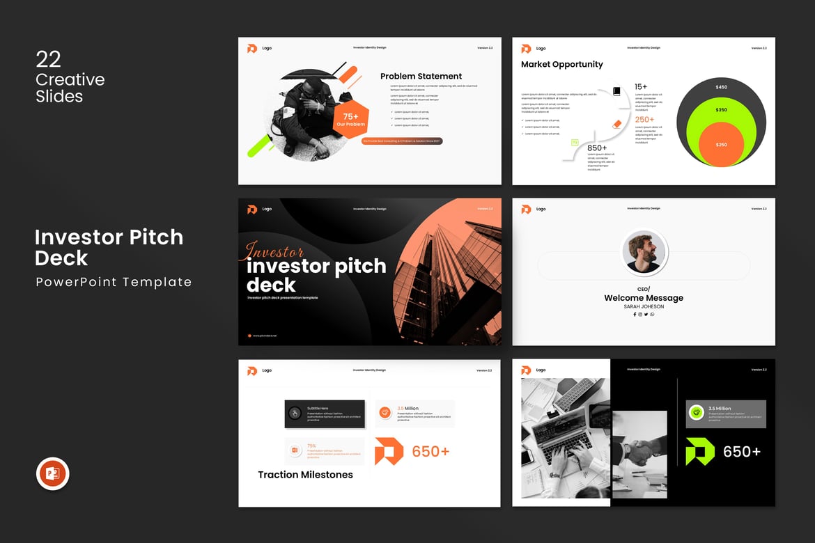Template Presentasi PowerPoint untuk Pitch Investor yang Menarik