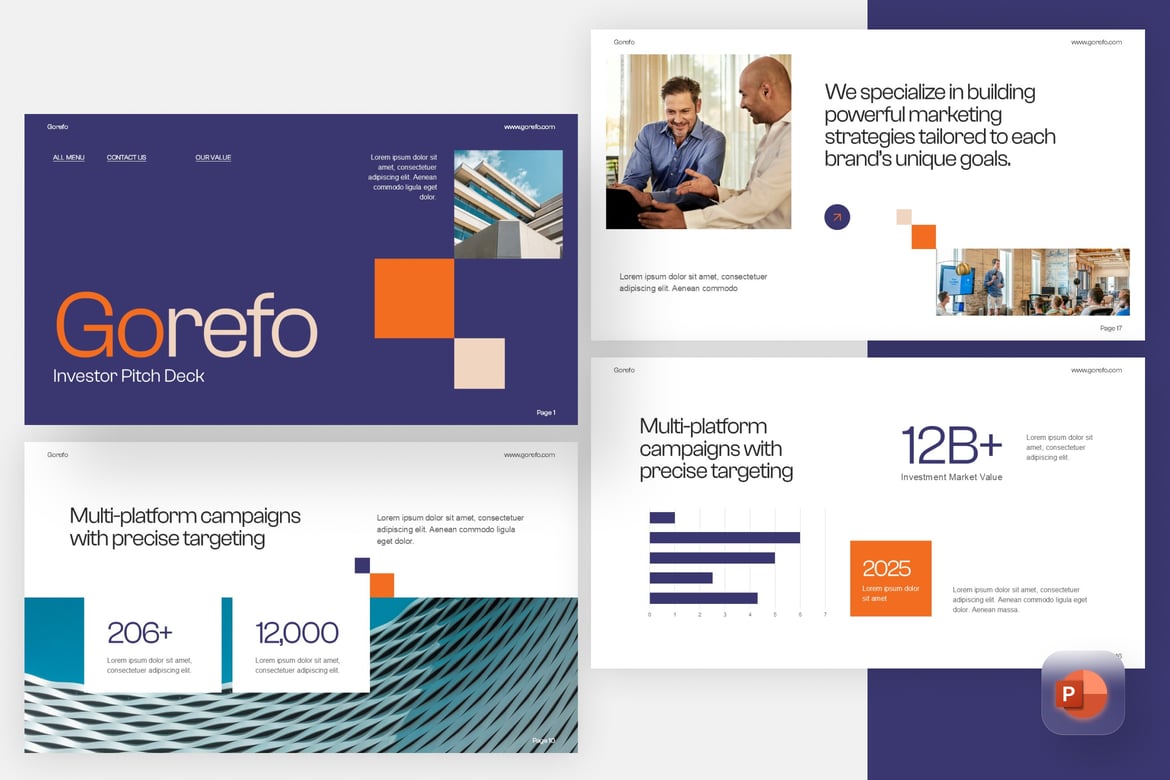 Template PowerPoint untuk Presentasi Investor yang Menarik
