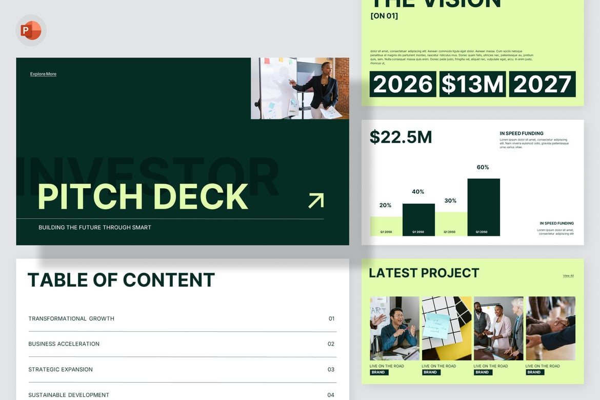 Template Presentasi Investor - PowerPoint Modern untuk Startup dan Bisnis Korporat