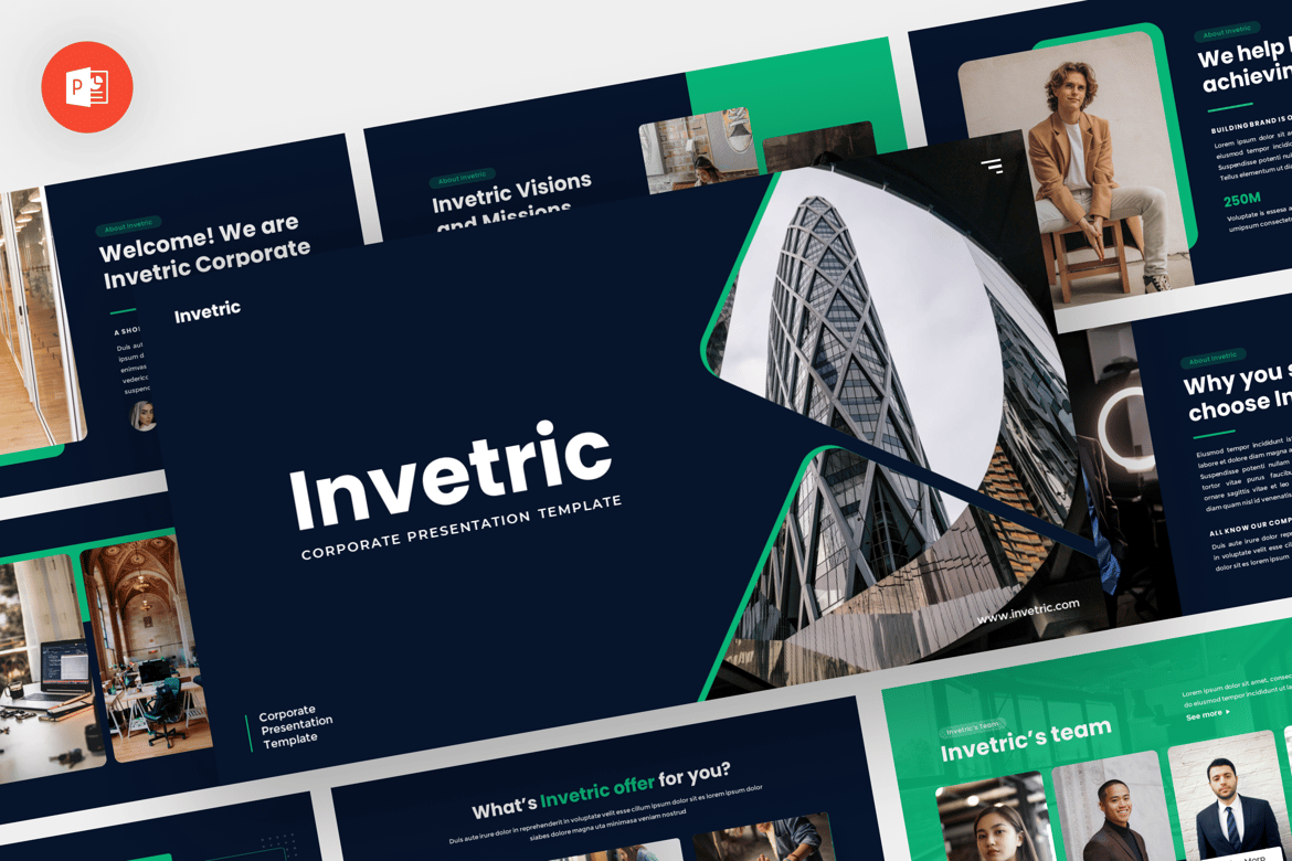 Template Powerpoint Invetric - Profesional dan Modern untuk Presentasi Perusahaan