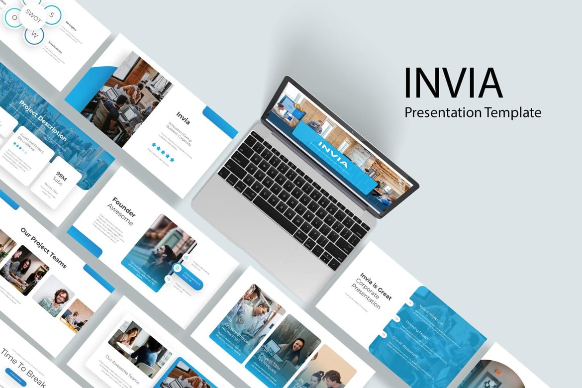 Invia - Template Powerpoint Serbaguna untuk Presentasi Profesional