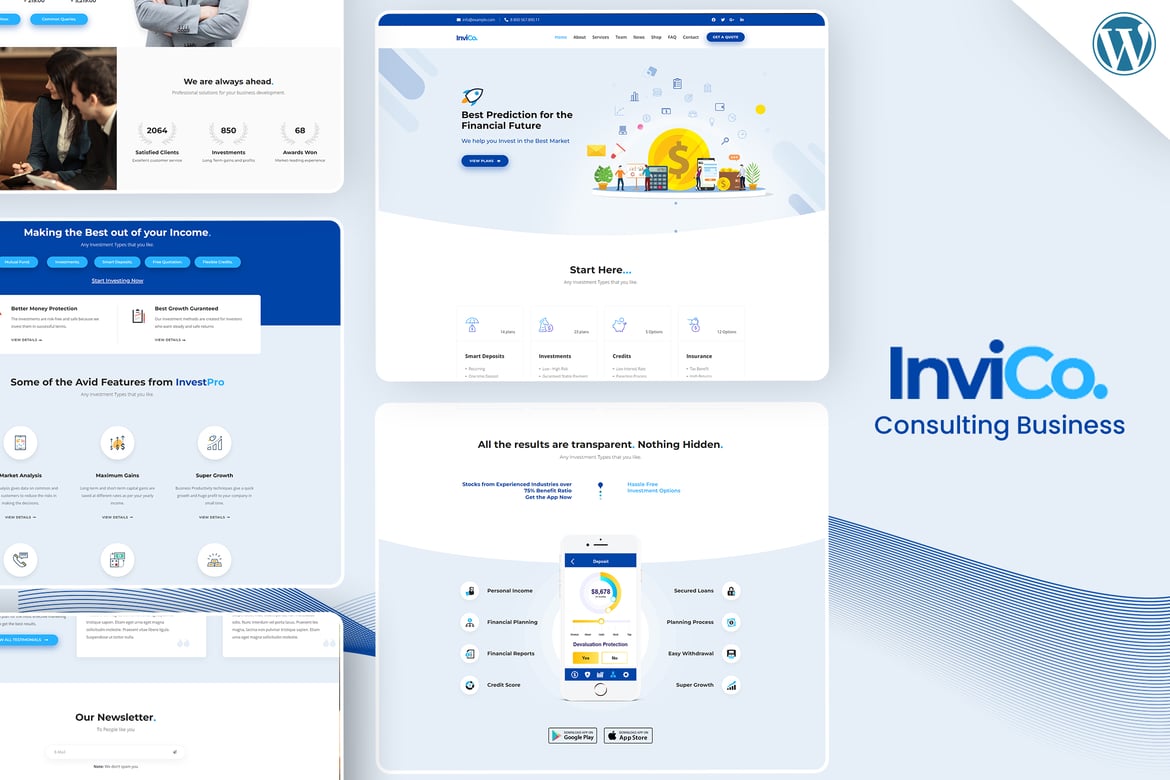 Invico - Tema WordPress Konsultasi Profesional dan Fleksibel