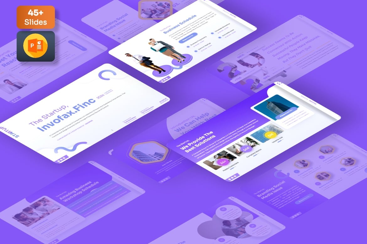Template Powerpoint Invofax untuk Startup yang Menarik