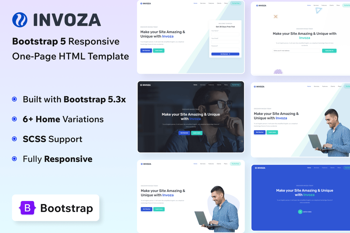 Invoza - Template Website Landing Page Bootstrap 5 yang Menarik