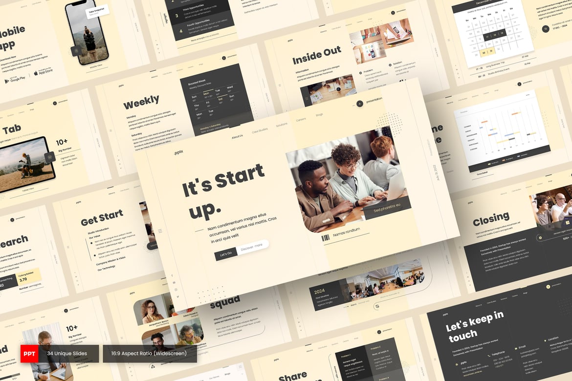 Inzio - Template Presentasi PowerPoint Kreatif untuk Bisnis