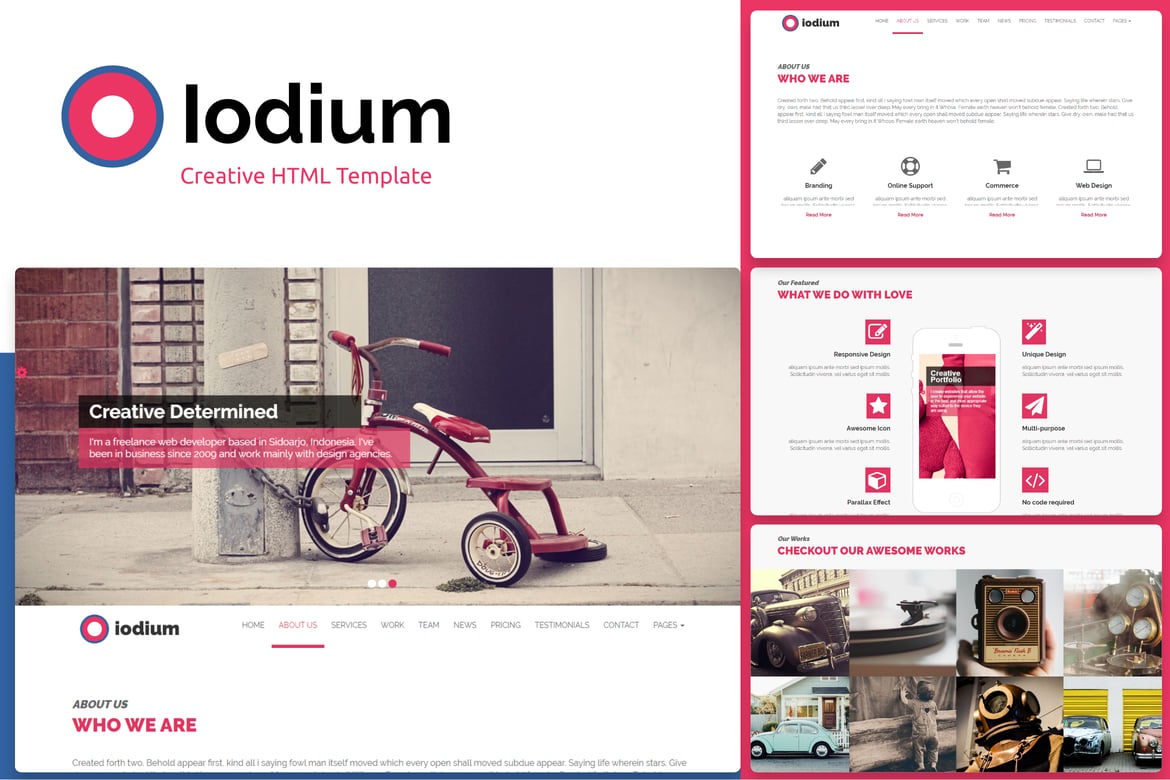 Iodium - Template Website Pribadi/Portofolio Satu Halaman yang Modern dan Minimalis
