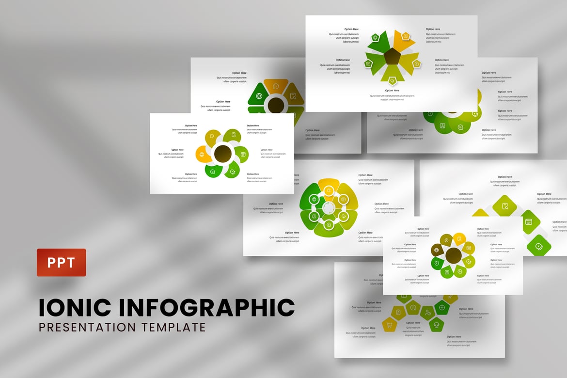 Template Powerpoint Infografis Ionic yang Menarik dan Mudah Digunakan