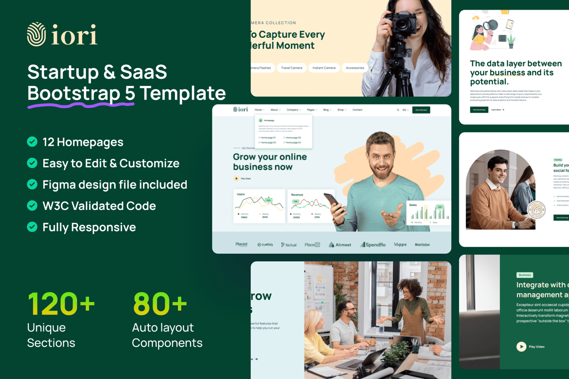 Iori - Template Website Startup & SaaS Bootstrap 5 yang Modern