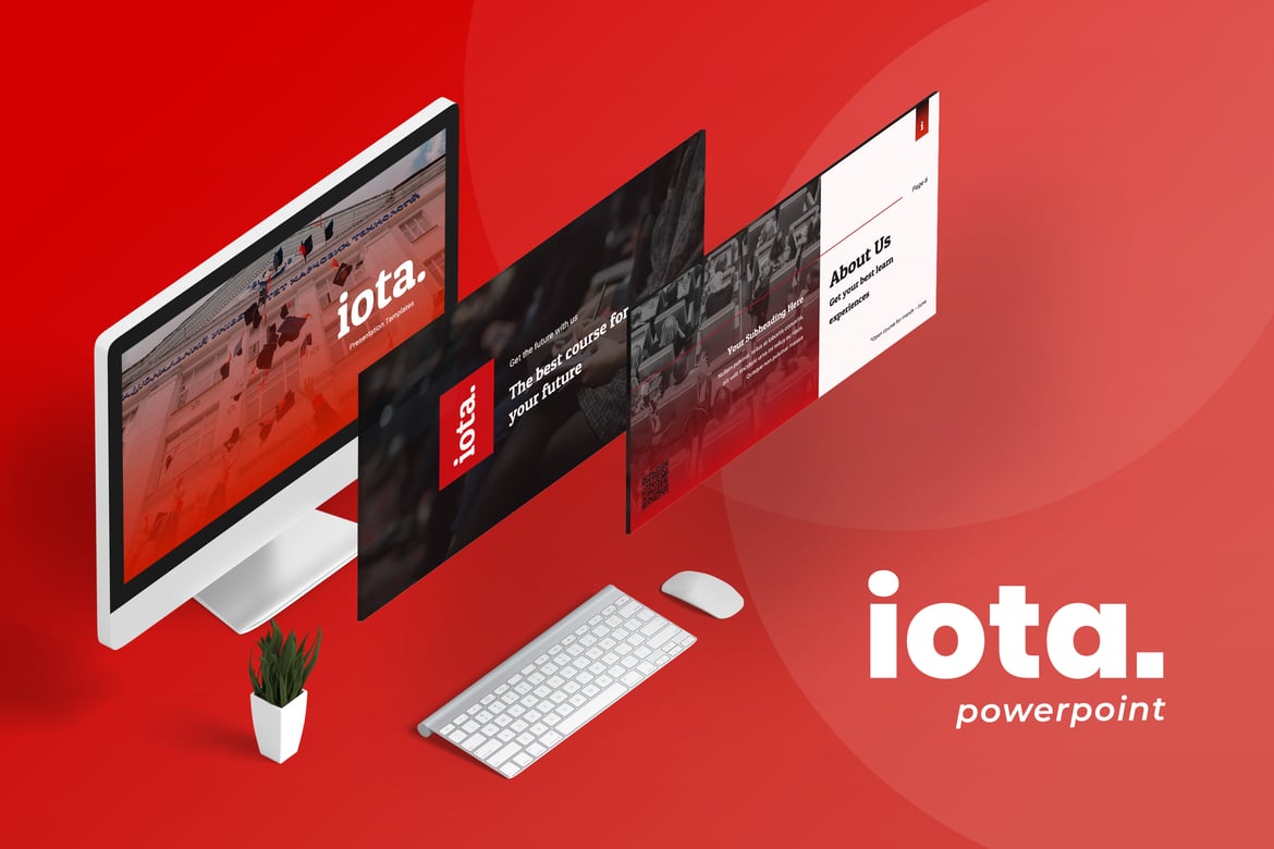 Template Presentasi Iota Education yang Modern dan Stylish