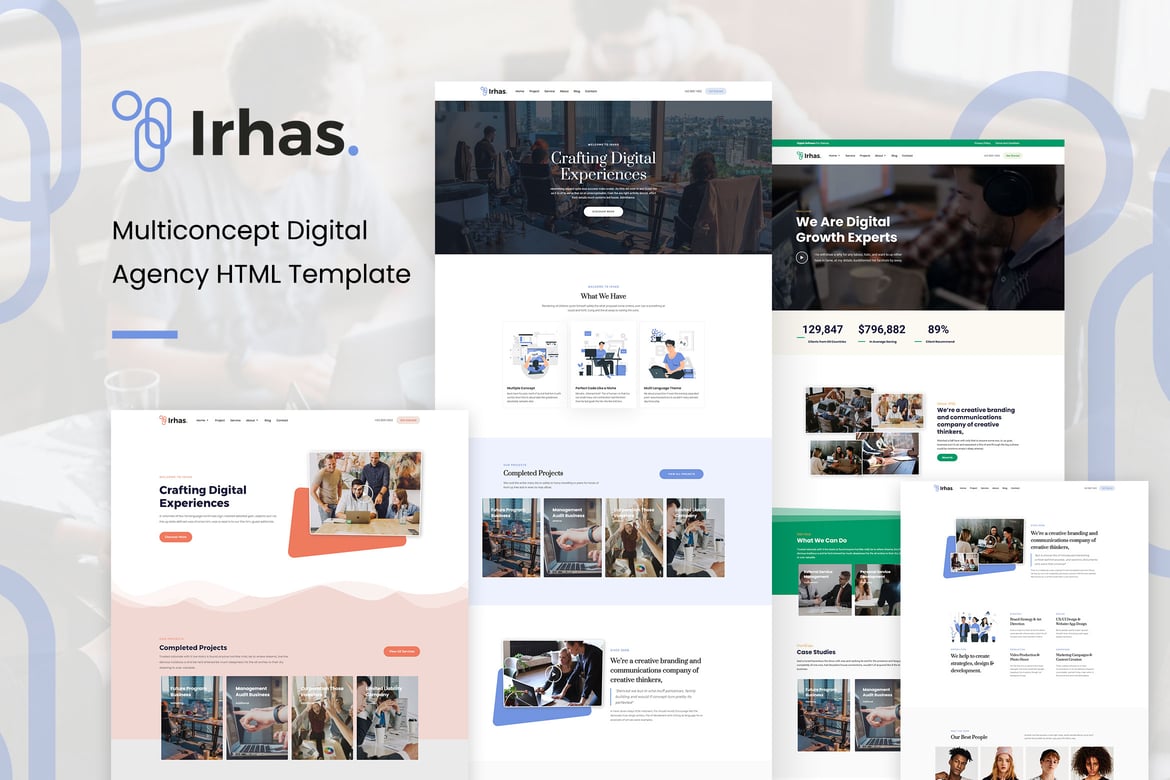 Irhas | Template Website Digital Agency yang Responsif dan Modern