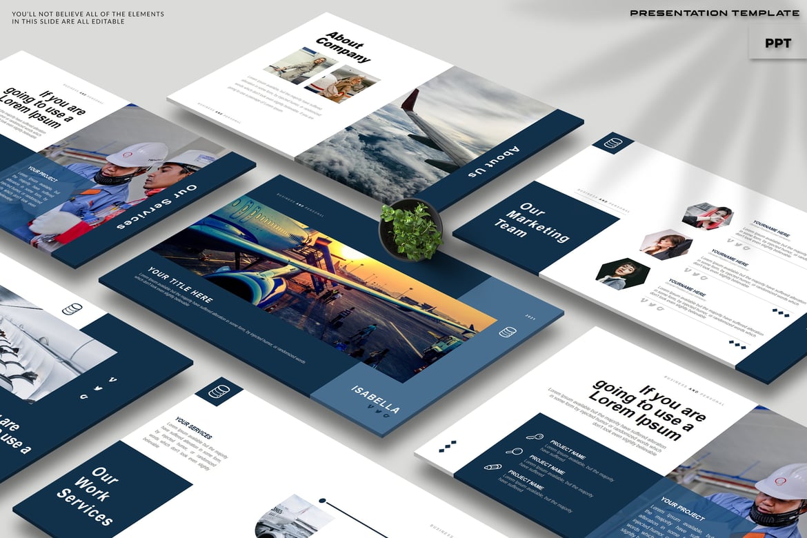 Template Presentasi PowerPoint Isabela yang Kreatif dan Modern