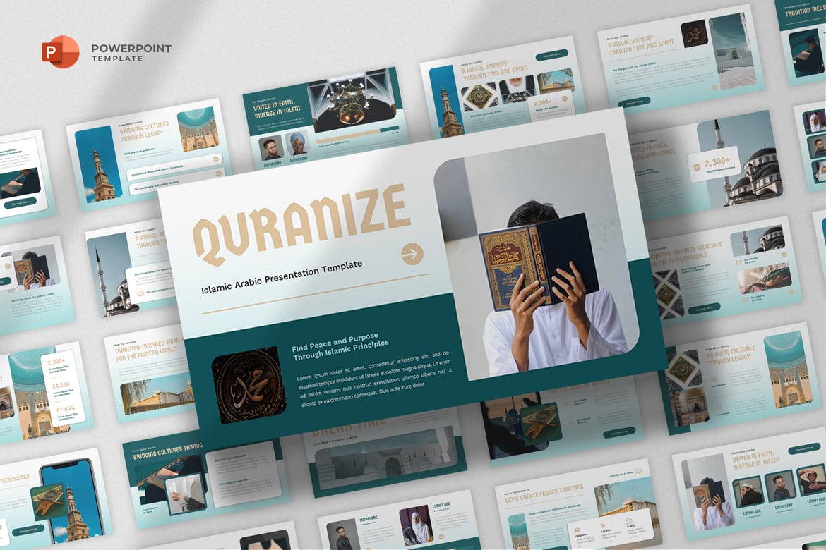 Template PowerPoint Islami & Arab yang Elegan