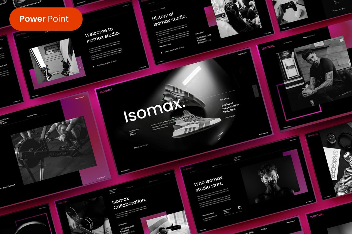 Isomax – Template PowerPoint Bisnis Modern