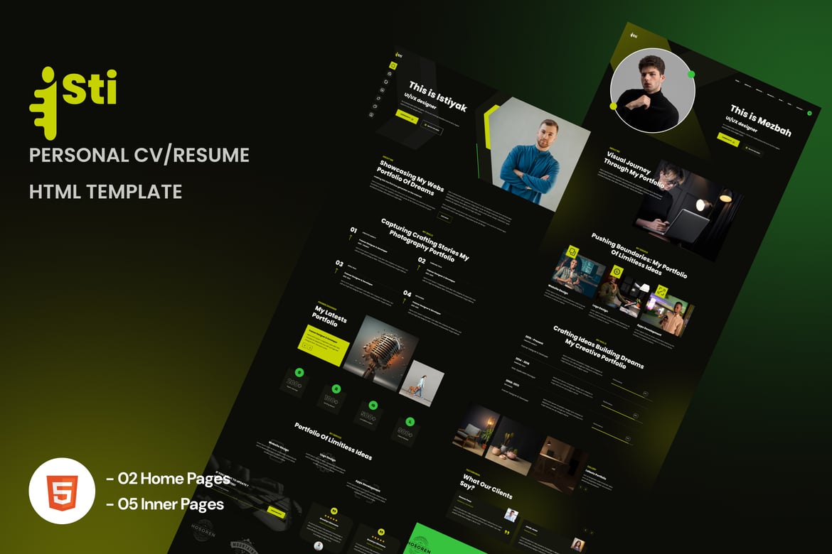 Isti - Template Website Portofolio Kreatif dan Unik