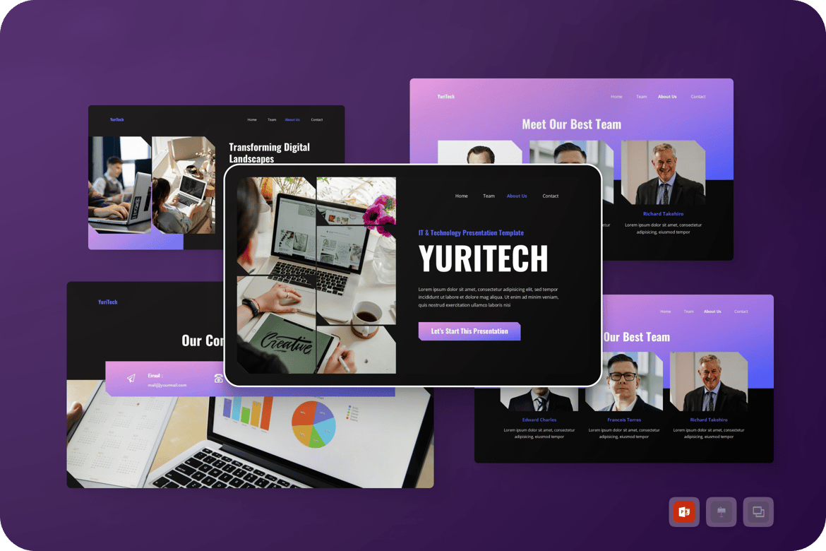 Template Presentasi PowerPoint IT & Teknologi yang Modern dan Mudah Digunakan