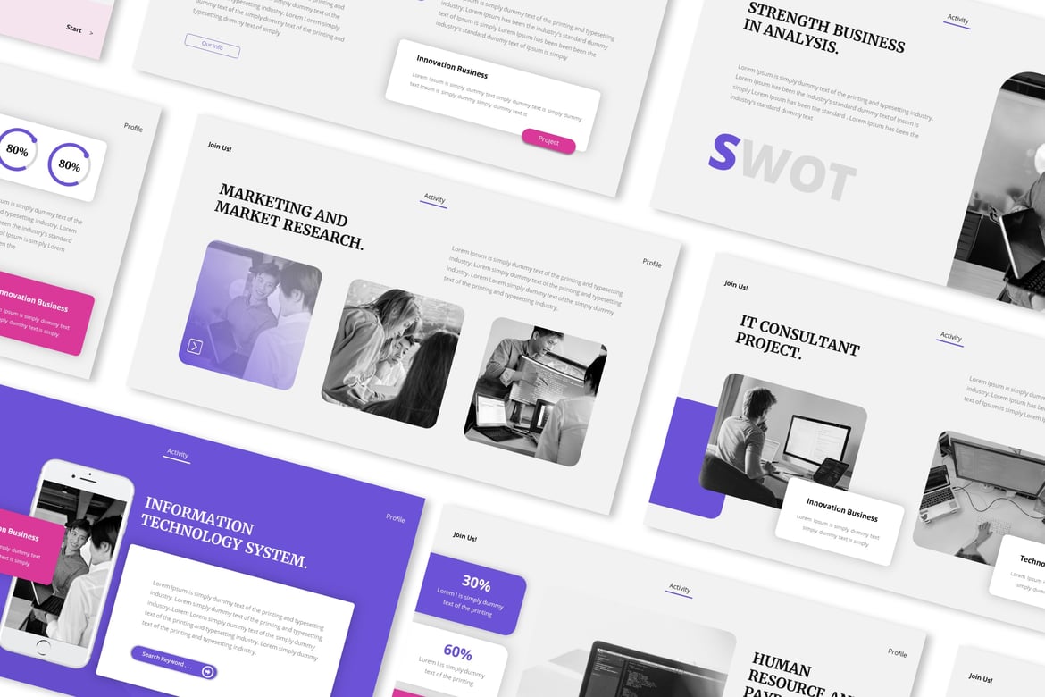 Template Presentasi PowerPoint untuk Konsultan IT yang Menarik dan Profesional