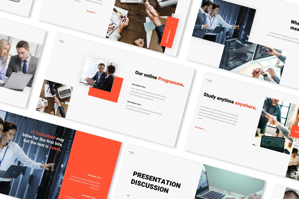 Template Presentasi PowerPoint untuk Konsultan IT yang Menarik dan Profesional
