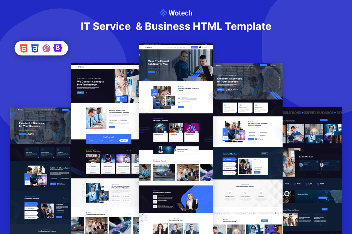 Template Website IT dan Bisnis Modern