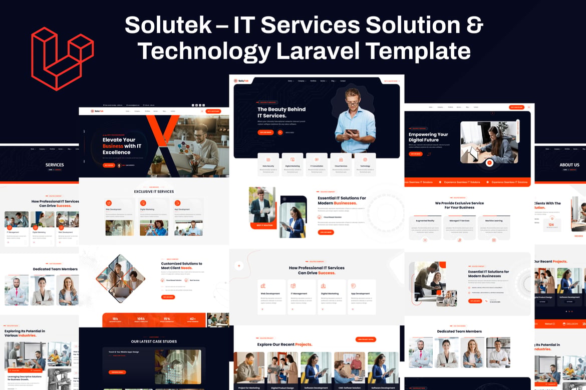 Template Web IT Services dan Teknologi Laravel yang Modern