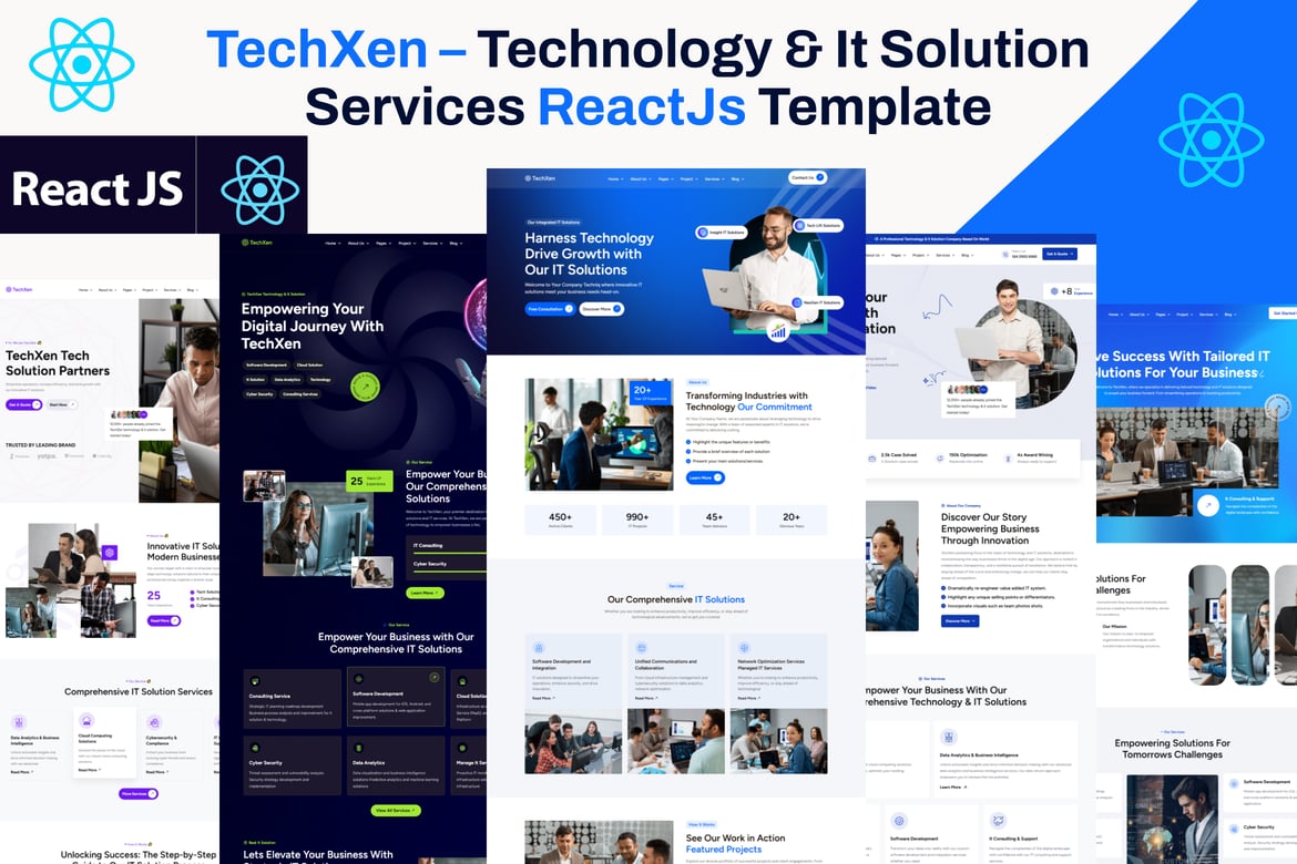 Template Website Layanan IT dan Teknologi - TechXen