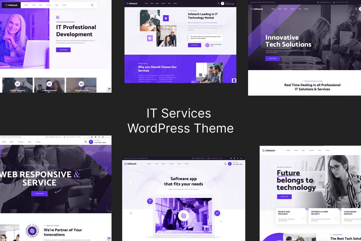 Tema WordPress Layanan IT - Infetech yang Kreatif dan Fleksibel