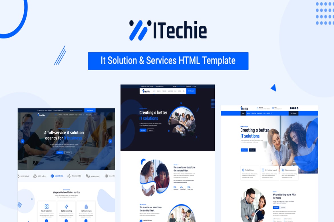 Template Website Bootstrap untuk Solusi dan Layanan IT yang Menarik