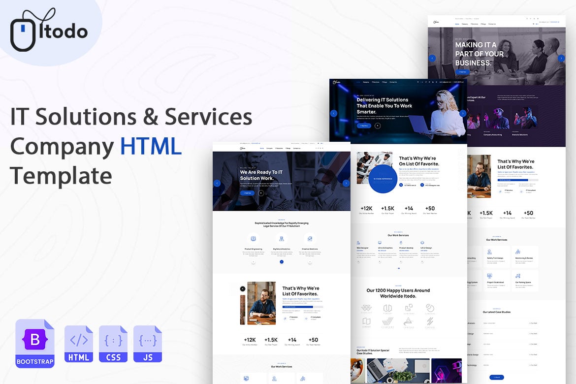 Template Website IT Modern dan Responsif untuk Solusi Teknologi