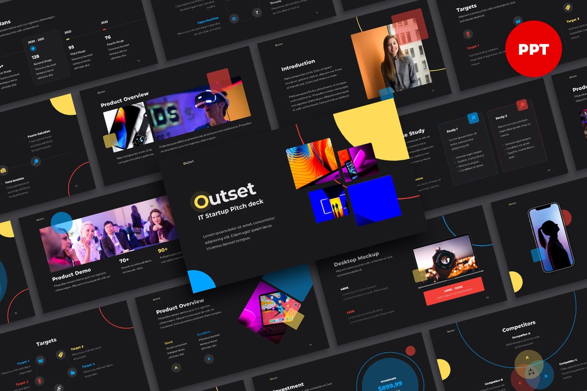 Template Presentasi PowerPoint untuk Startup IT yang Menarik
