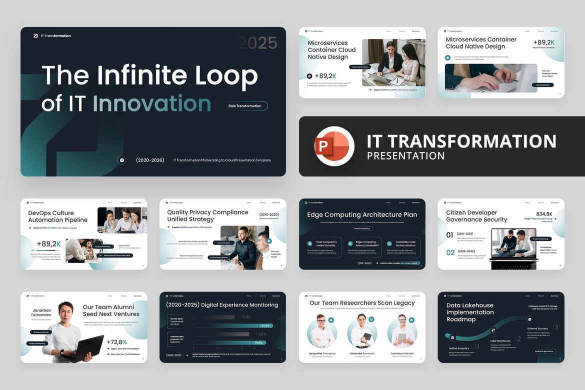 Template Presentasi Transformasi IT yang Menarik dan Profesional