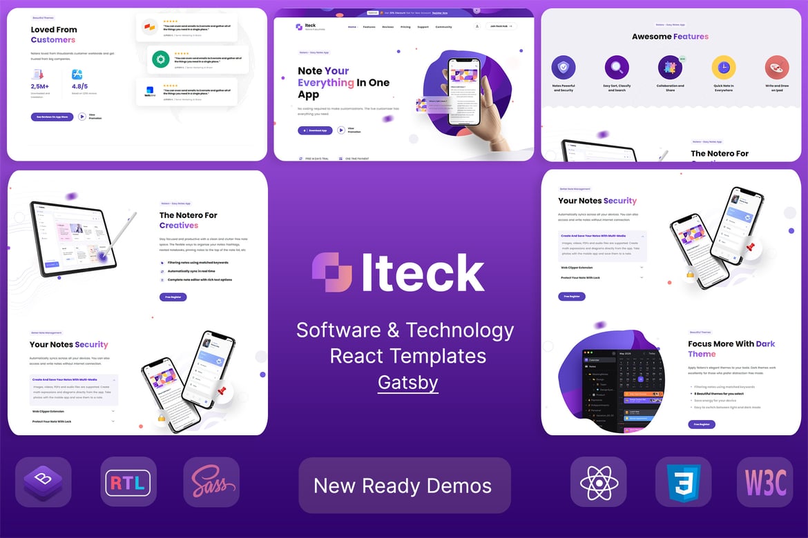 Iteck - Template Website Teknologi dan Software Modern