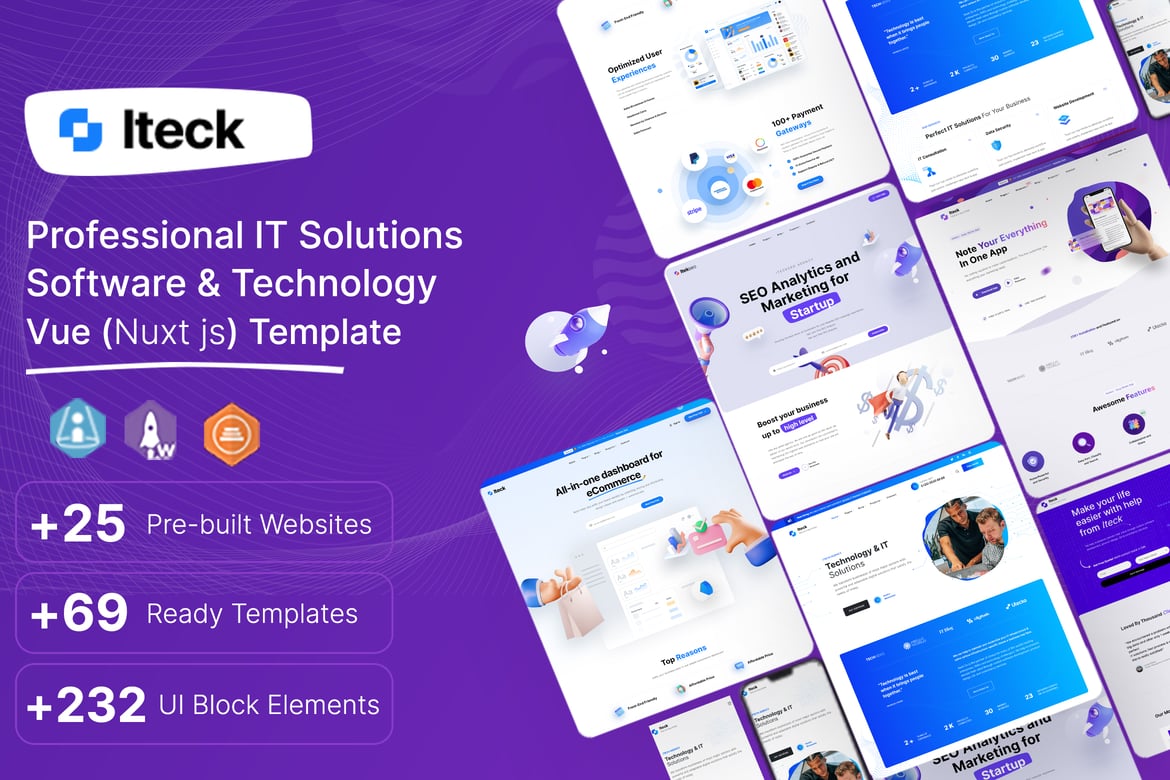 Iteck - Template Website Modern untuk Software dan Teknologi