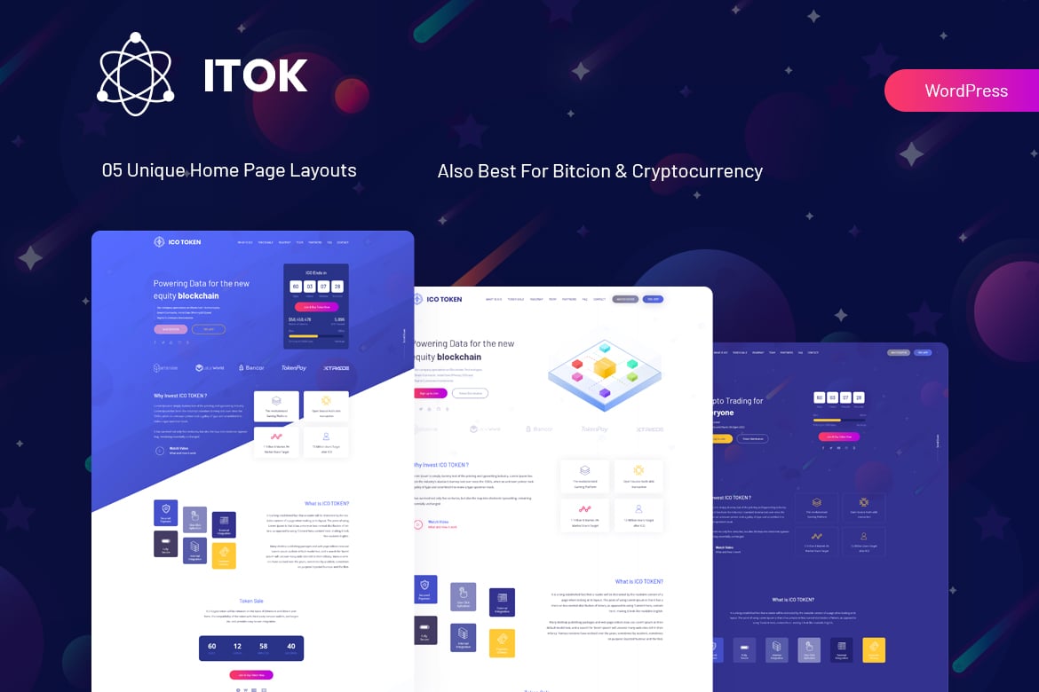 ITok - Tema WordPress Terbaik untuk ICO dan Cryptocurrency