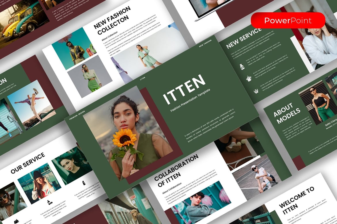 Itten - Template Presentasi Fashion yang Menarik