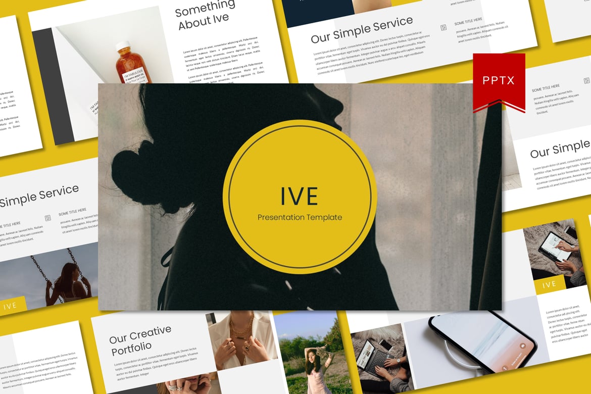 Template Presentasi PowerPoint Ive yang Menarik dan Profesional