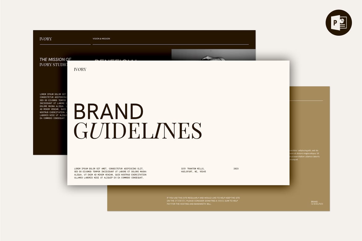 Panduan Merek Ivory - Template PowerPoint Profesional