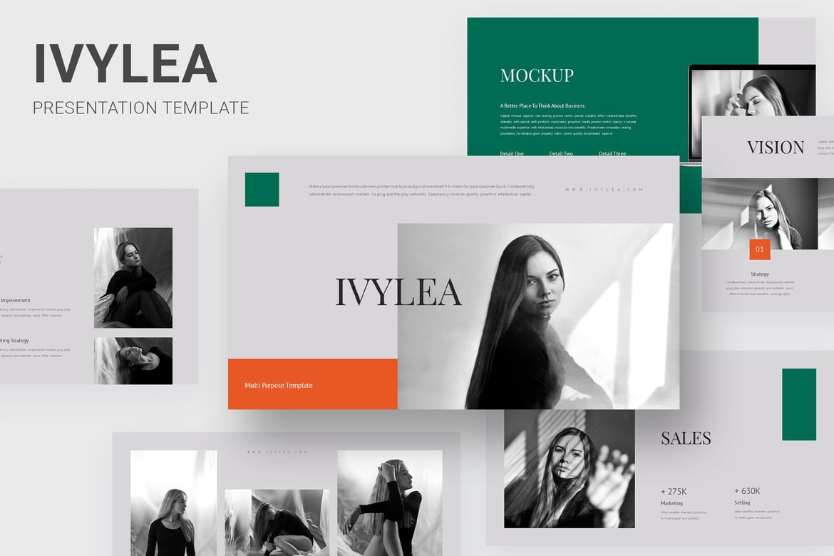 Ivylea - Template Powerpoint Serbaguna untuk Presentasi Menarik