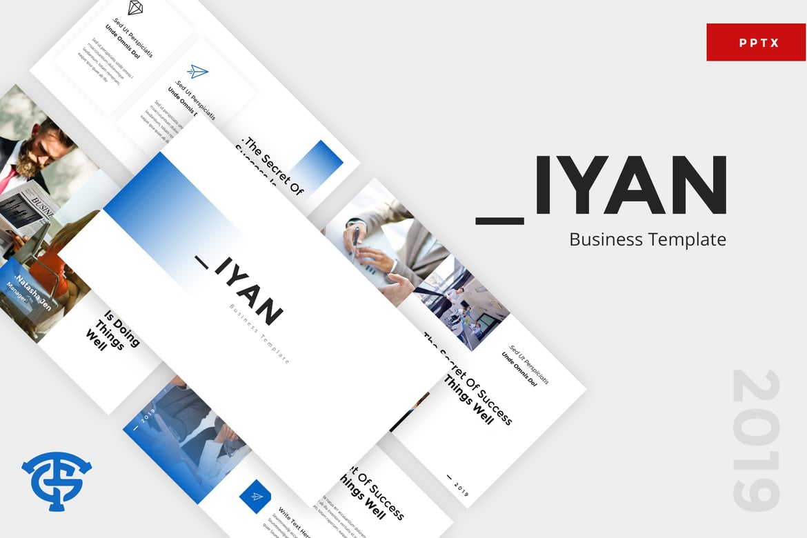 Template PowerPoint Iyan Business - Kreatif dan Bersih untuk Presentasi Anda