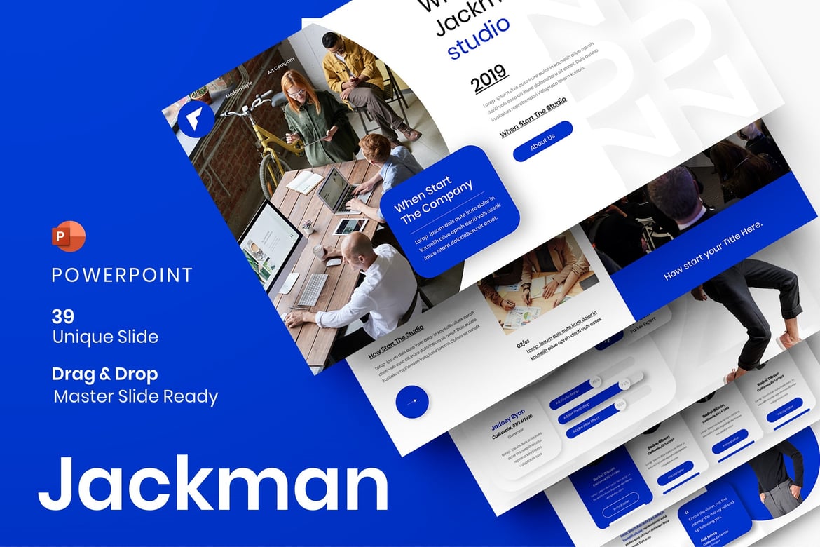 Jackman – Template PowerPoint Bisnis yang Menarik