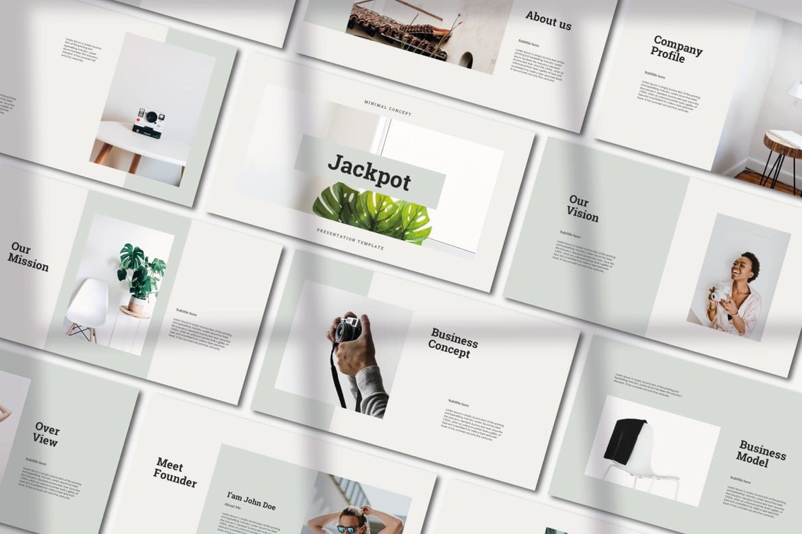 Template PowerPoint Jackpot yang Menarik dan Profesional