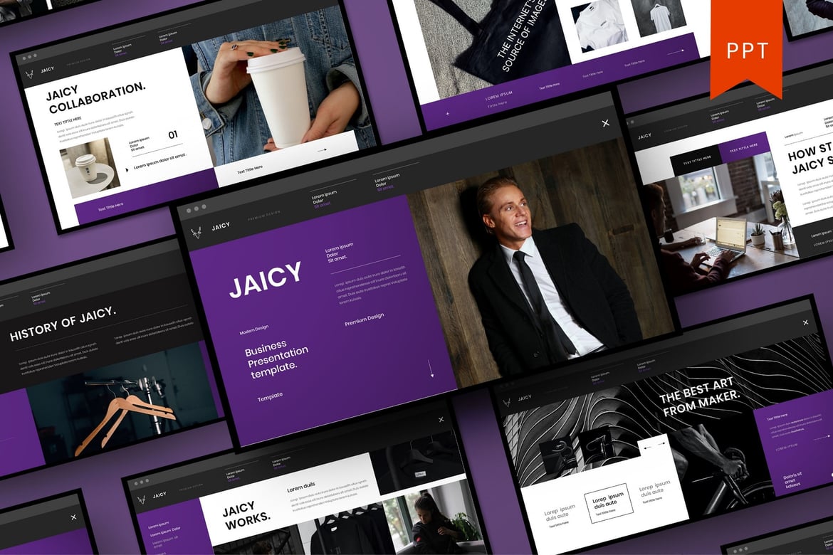 Jaicy – Template PowerPoint Bisnis Modern