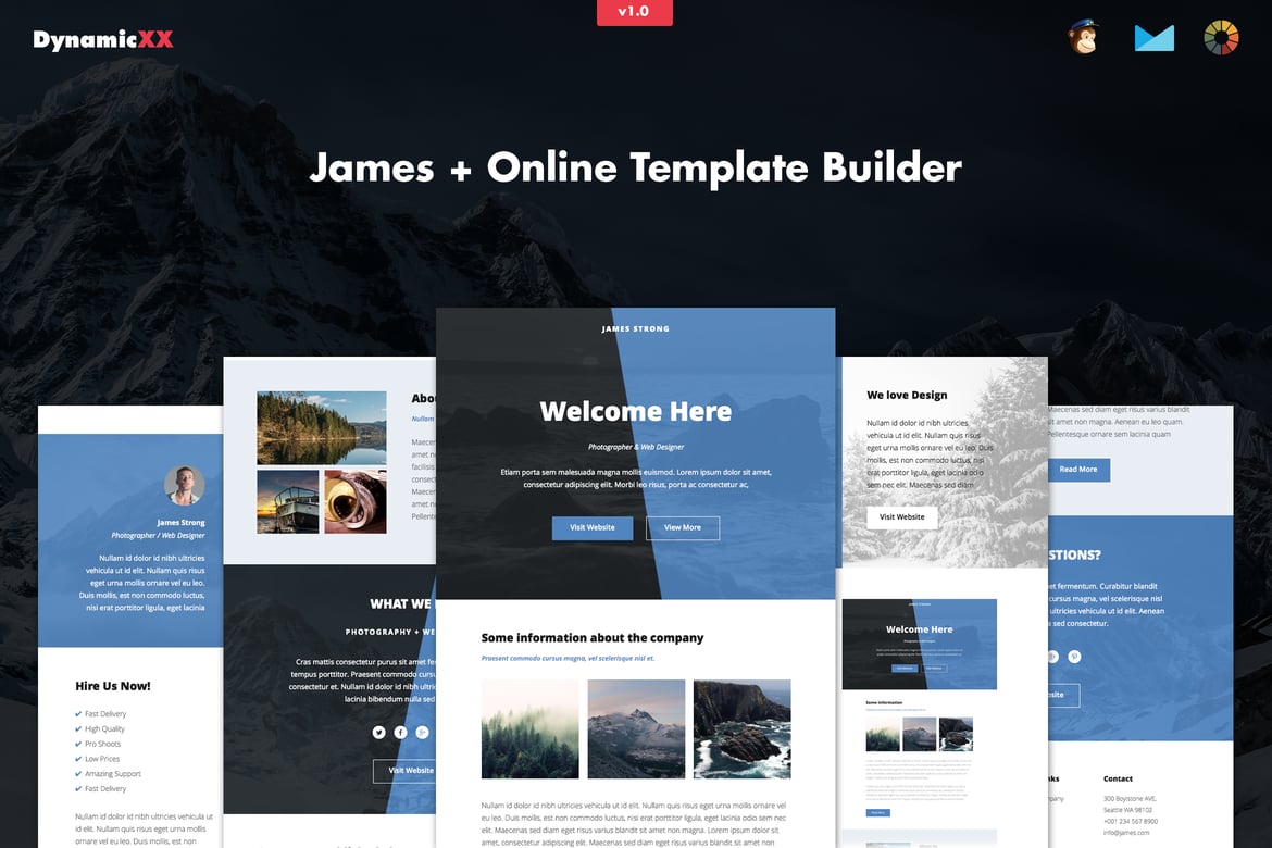 James - Pembuat Template Email Responsif dan Online yang Mudah Digunakan