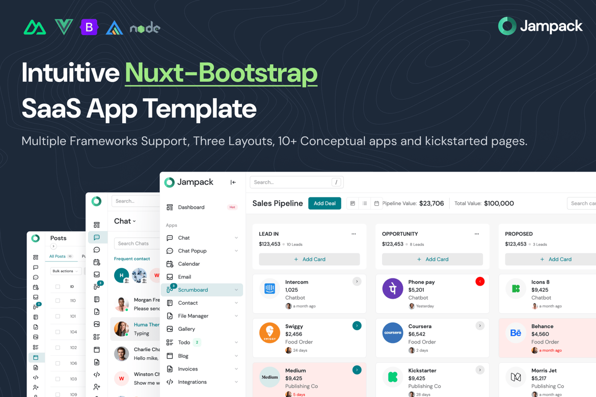 Jampack - Template Website SaaS Premium Berbasis Nuxt dan Bootstrap