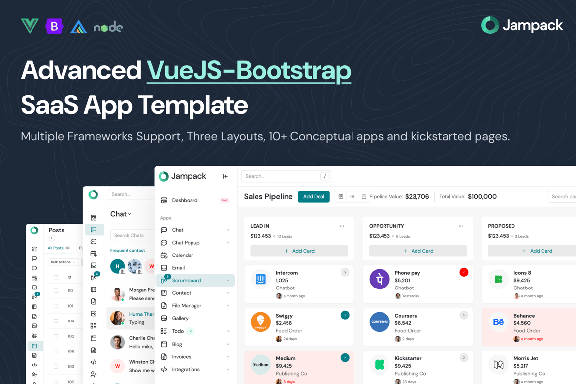 Jampack - Template Website SaaS Premium Berbasis VueJS dan Bootstrap